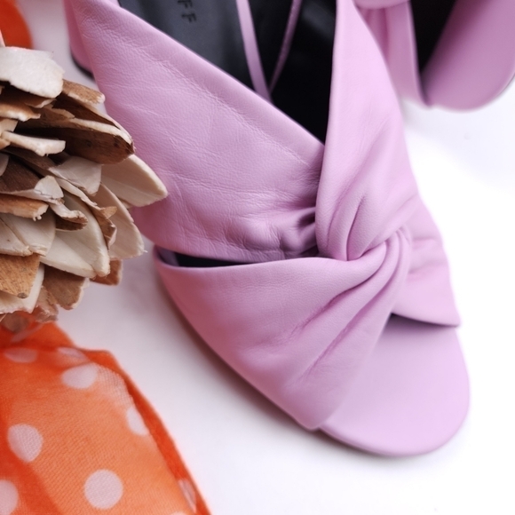 Rebecca Minkoff Pink Slingback 3.5 in Block Heel Size 7m - Picture 3 of 11